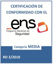 Logo de Certificación de Conformidad con el ENS